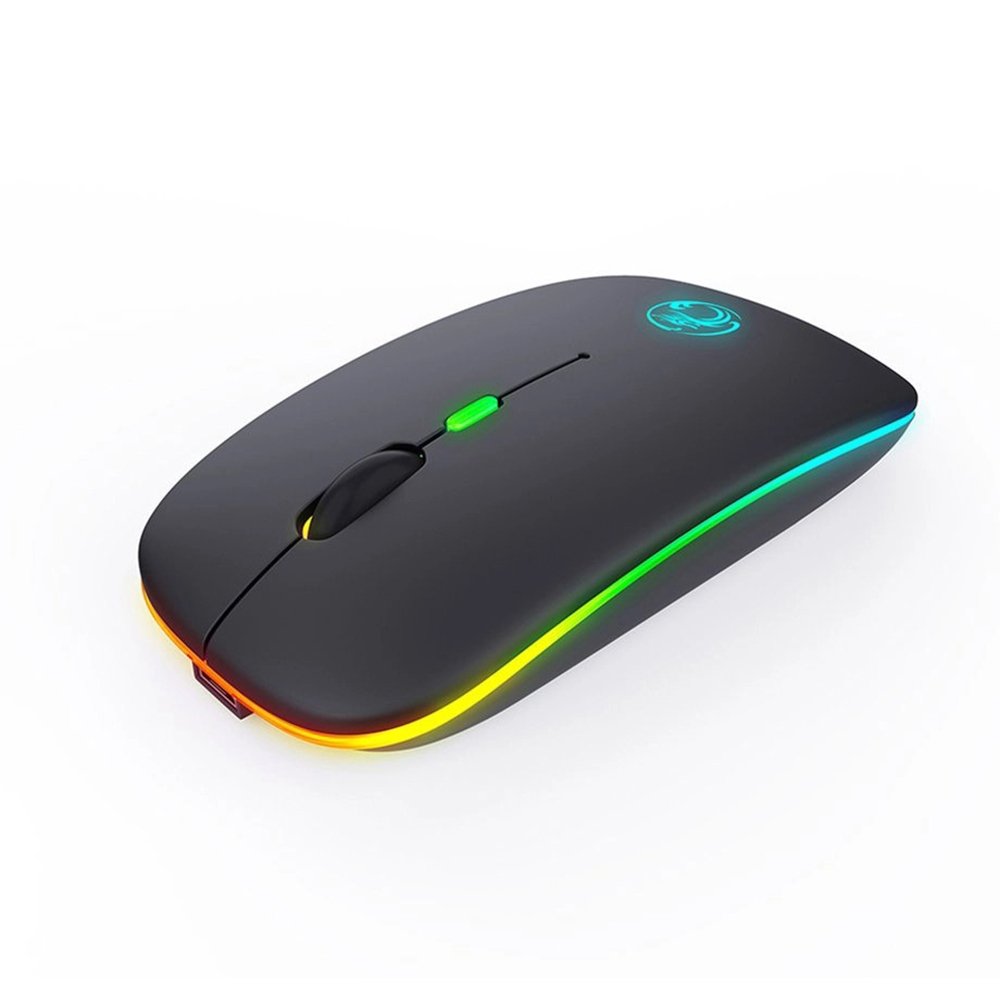 Mouse Sem Fio Fy Recarregável Wireless Led RGB 2.4GHZ 1600 DDPI 10 M Pc Notebook Mac Win