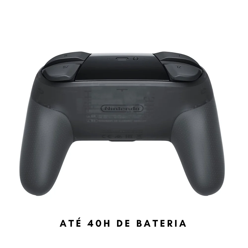 Controle Switch Pro Nintendo Cinza KaBuM