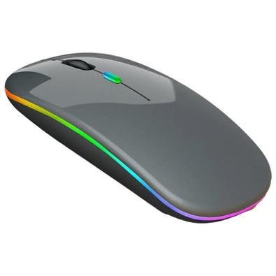 Mouse Sem Fio Fy Imice E-1300 Luminosa Carregando De Modo Duplo Mouse Silencioso, cinza