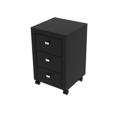 Gaveteiro Para Escritório Home Office, Me4108 Mdp, Preto - Gran Belo