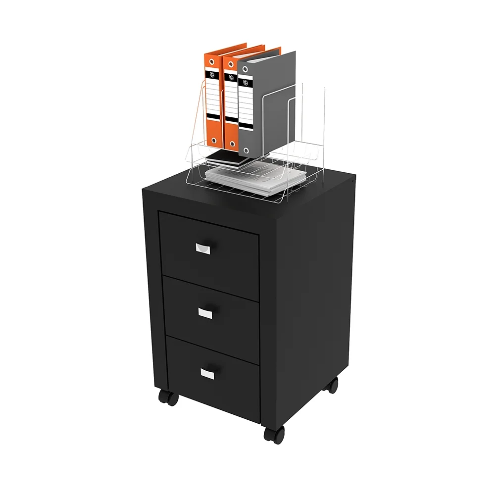 Imagem 2 de 5 do produto Gaveteiro Para Escritório Home Office, Me4108 Mdp, Preto - Gran Belo
