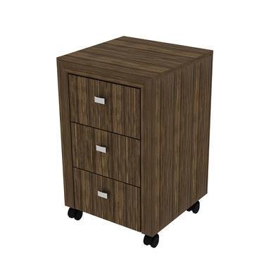 Gaveteiro Para Escritório Home Office Me4108 Mdp Nogal - Gran Belo