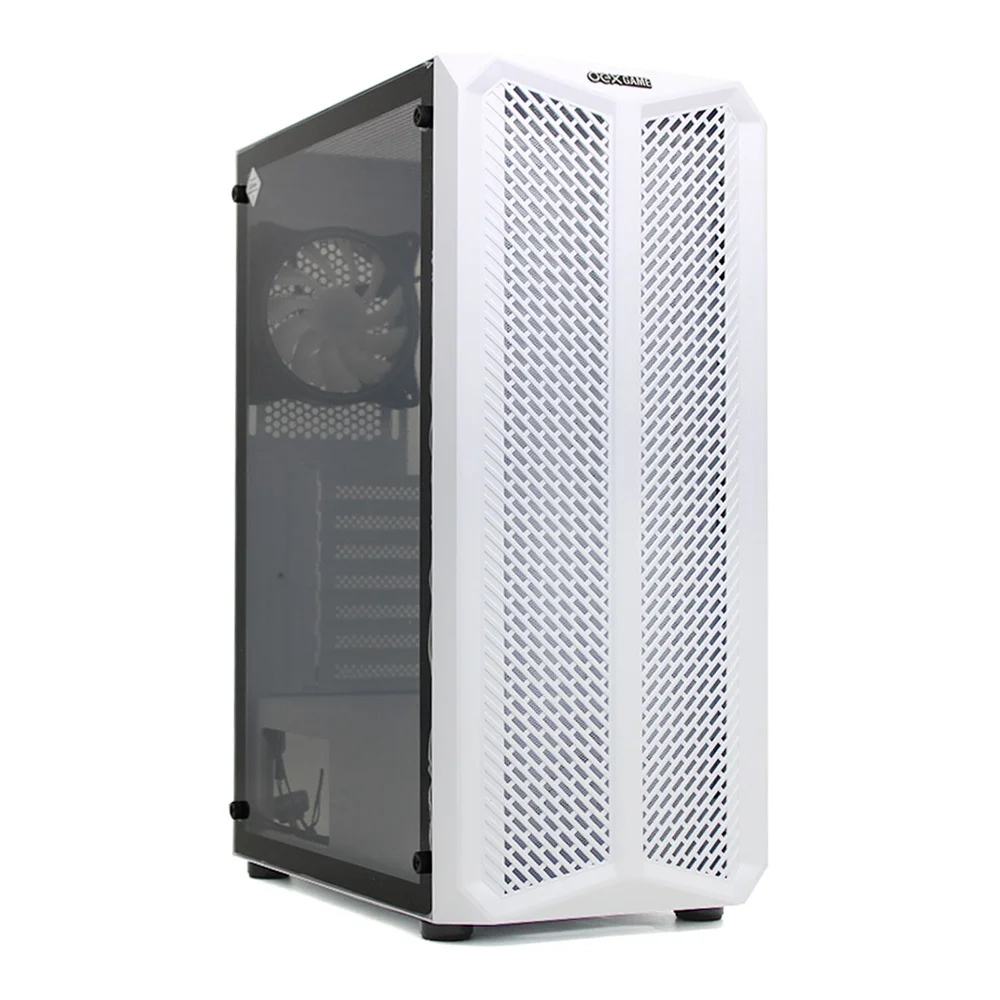 Imagem 4 de 5 do produto Gabinete Gamer Oex Haven Gh300 Full Tower, Led Rgb 120mm, Lateral Em Vidro, Branco