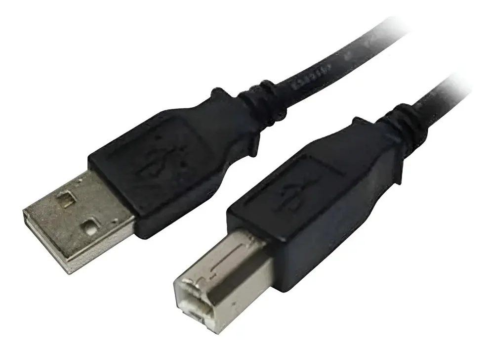 Imagem 4 de 5 do produto Cabo Usb 2.0 Am Para Usb Bm De Impressora 3,0 Metros Preto