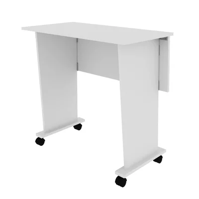 Escrivaninha Gran Belo Home Office, Com Rodizio, Para Escritório, MDP, Branco - ME4117