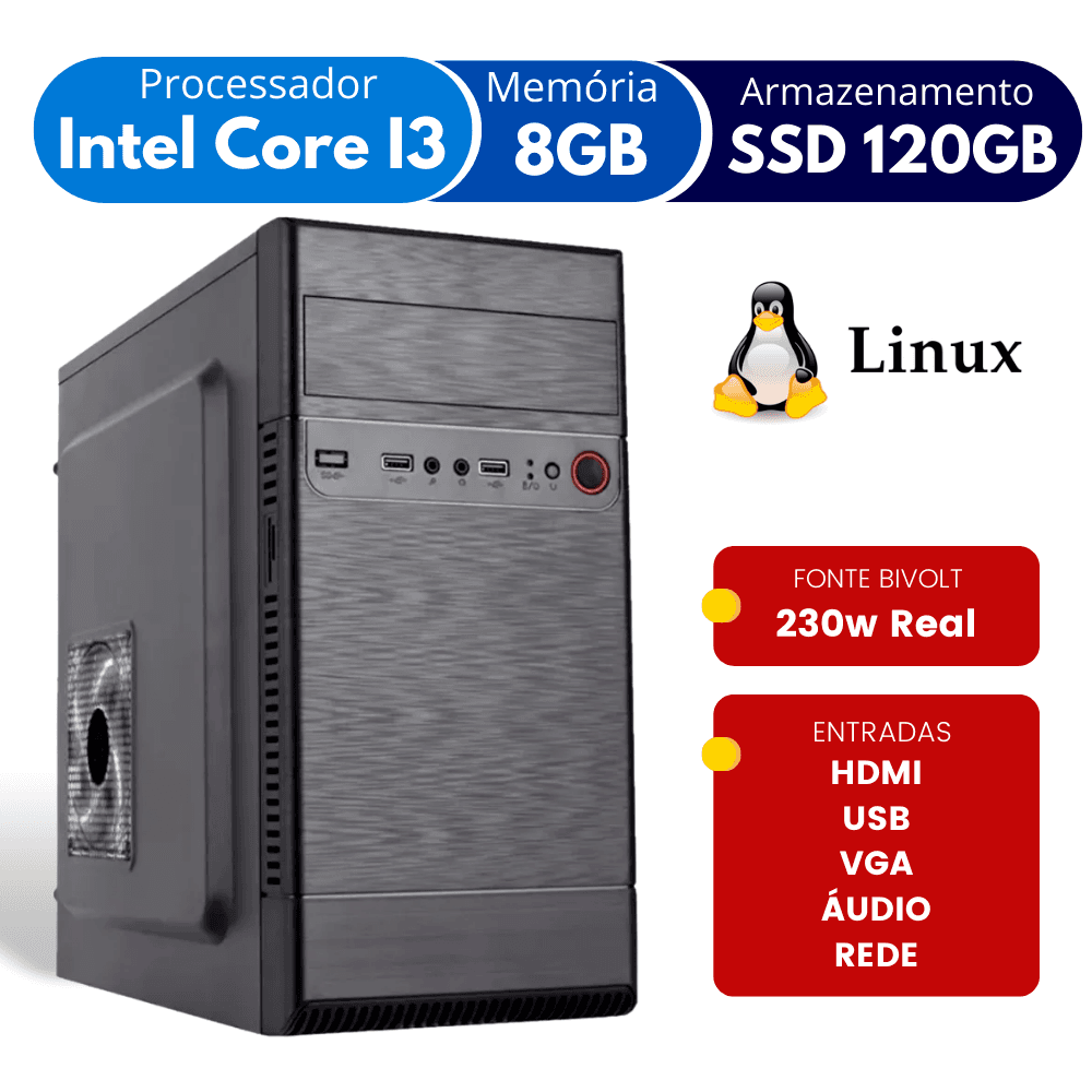 Imagem 2 de 2 do produto Computador Alphapc Intel Core I3 8 Gb Ssd 120 10x.