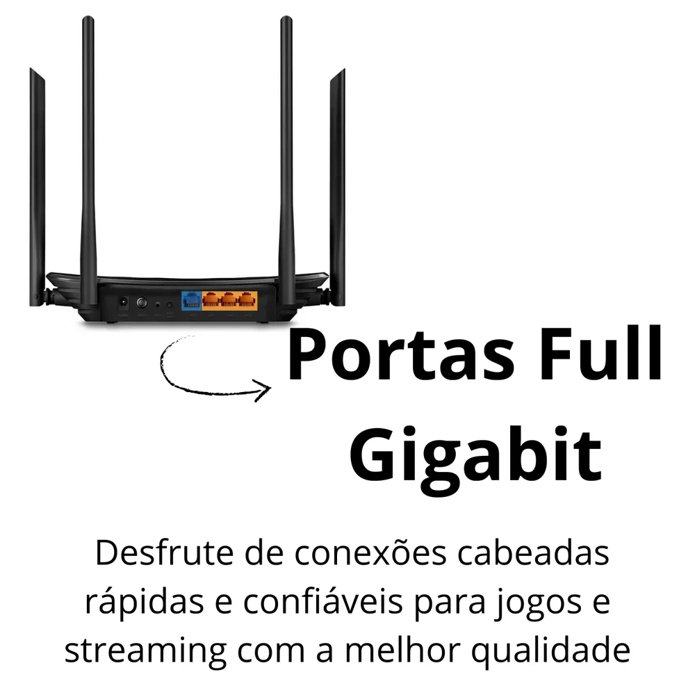 Imagem 2 de 5 do produto Roteador Wireless Gigabit 10/100/1000 Dual Band Mu-mimo Ac1300 Ec225-g5.