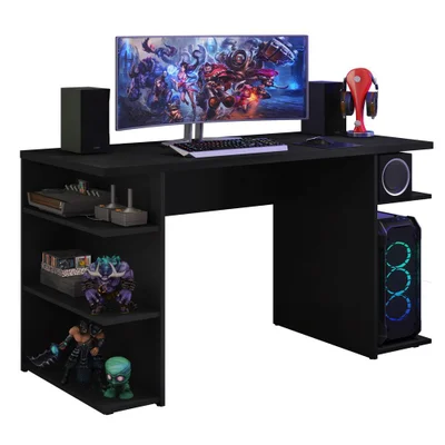 Mesa Madesa 9409, Para Computador Gamer, Preto
