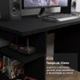 Mesa Madesa 9409, Para Computador Gamer, Preto