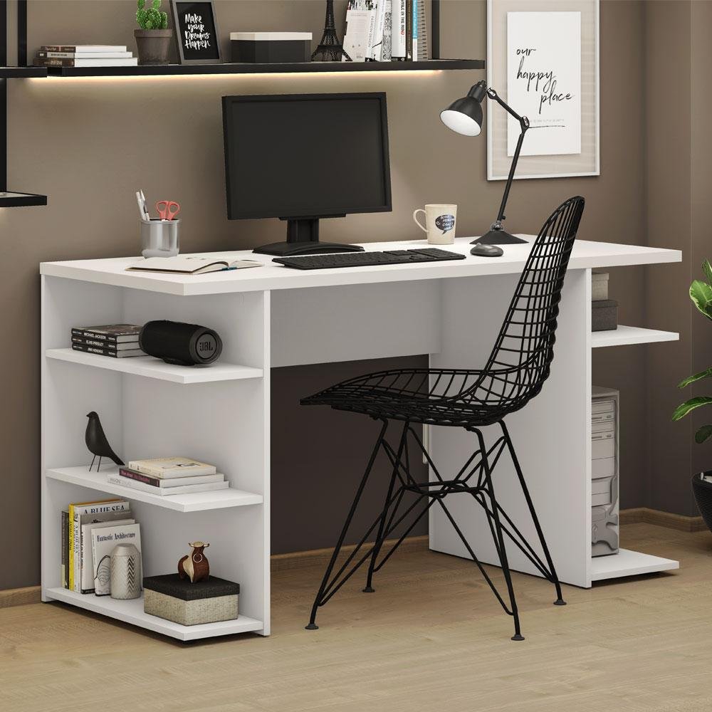 Escrivaninha Para Computador Office, 9409 Madesa - Branco