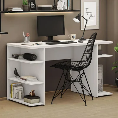 Escrivaninha Para Computador Office, 9409 Madesa - Branco