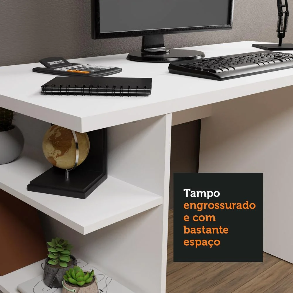 Imagem 2 de 5 do produto Escrivaninha Para Computador Office, 9409 Madesa - Branco
