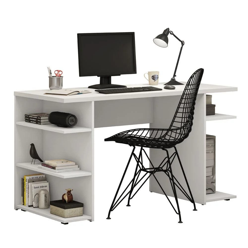 Imagem 3 de 5 do produto Escrivaninha Para Computador Office, 9409 Madesa - Branco