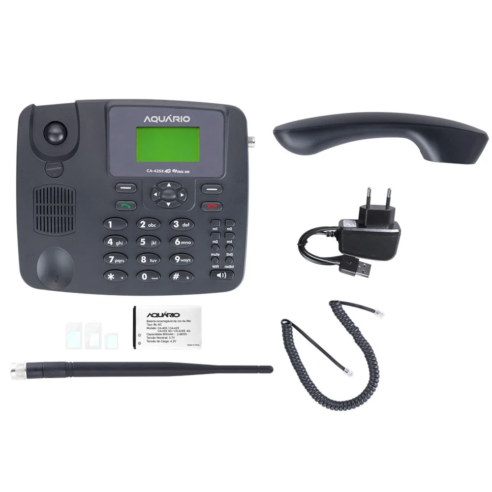 Imagem 3 de 3 do produto Telefone Celular Fixo De Mesa Wi-fi Dual Sim 700, 850, 900, 1800, 1900, 2100, 2600mhz Ca-42sx 4g.