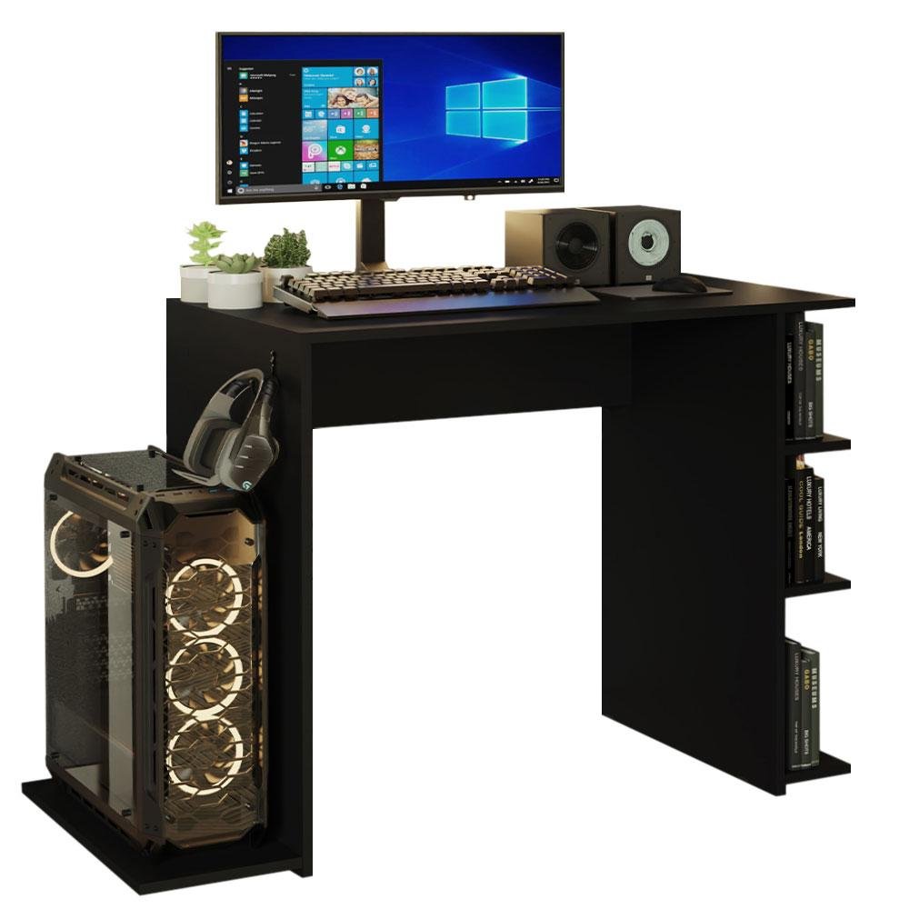 Escrivaninha Mesa Para Computador Office Madesa, Preto - 9414