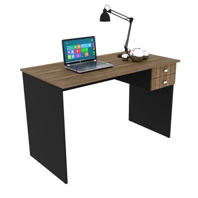 Escrivaninha Gran Belo Home Office, Para Escritório, MDP, Nogal, Preto - ME4165