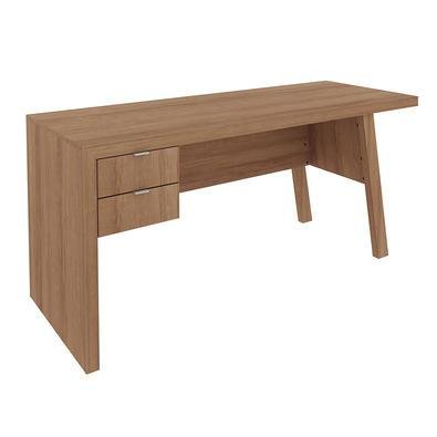 Escrivaninha Gran Belo Home Office, Com 2 Gavetas, Para Escritório, MDP, Amendoa - ME4122