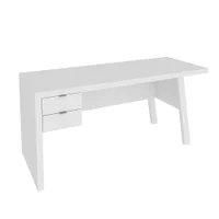 Escrivaninha Gran Belo Home Office, Com 2 Gavetas, Para Escritório, MDP, Branco - ME4122