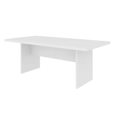 Escrivaninha Gran Belo Home Office, De Reunião, Para Escritório, MDP, Rustico, Branco - ME4119