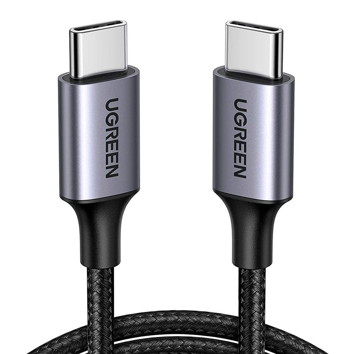 Cabo USB Tipo C Ugreen 1m, Preto, Macho, 60W, Premium
