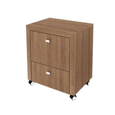 Gaveteiro Gran Belo, 2 Gavetas, Para Escritório/Home Office, MDP, Amêndoa - Me4112