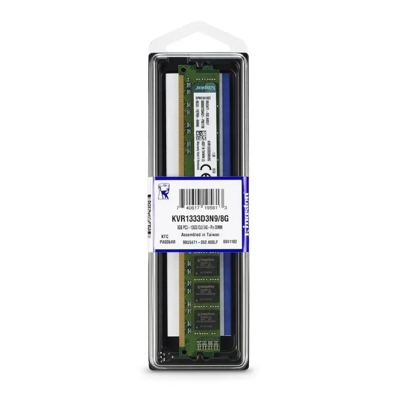 Memória Kingston, 8GB, 1333MHz, DDR3, Verde - KVR1333D3N9/8G