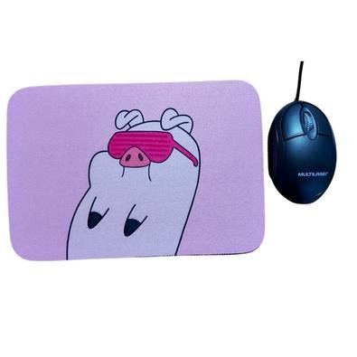 Kit Mouse Multi, USB 2.0, Preto - MO300 e Mousepad Pig Dance