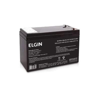 Bateria Selada Elgin VRLA, 12V, 7AH, Nobreak, Central Alarme - 82293