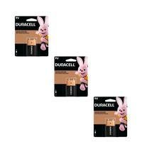 Kit Bateria Alcalina Duracell, Com 3 Cartelas, 9V - MN1604