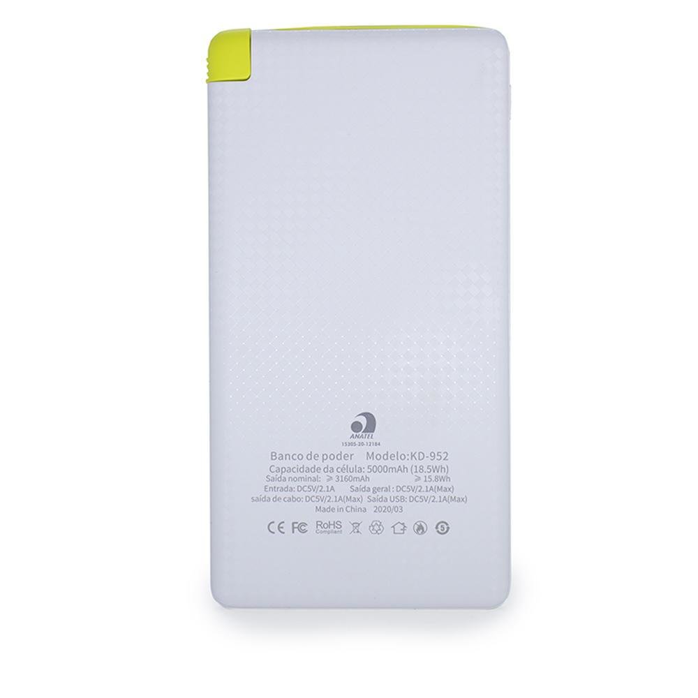 Carregador Portátil Power Bank Kaidi 5000mAh