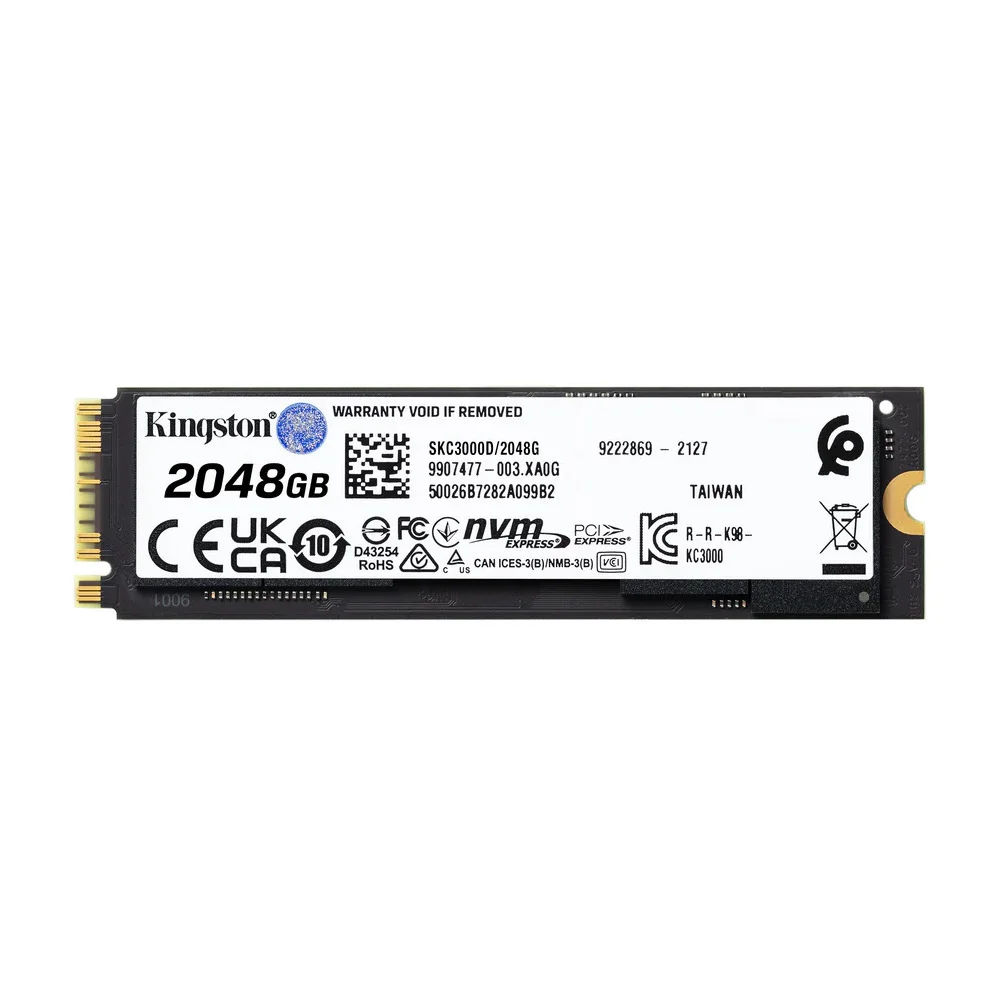 Imagem 2 de 3 do produto SSD Kingston Kc3000, 2TB, M.2 2280 Pcie, Nvme, Leitura: 7000MB/s E Gravação: 7000MB/s, Para Pc E Ps5 - Skc3000d/2048g
