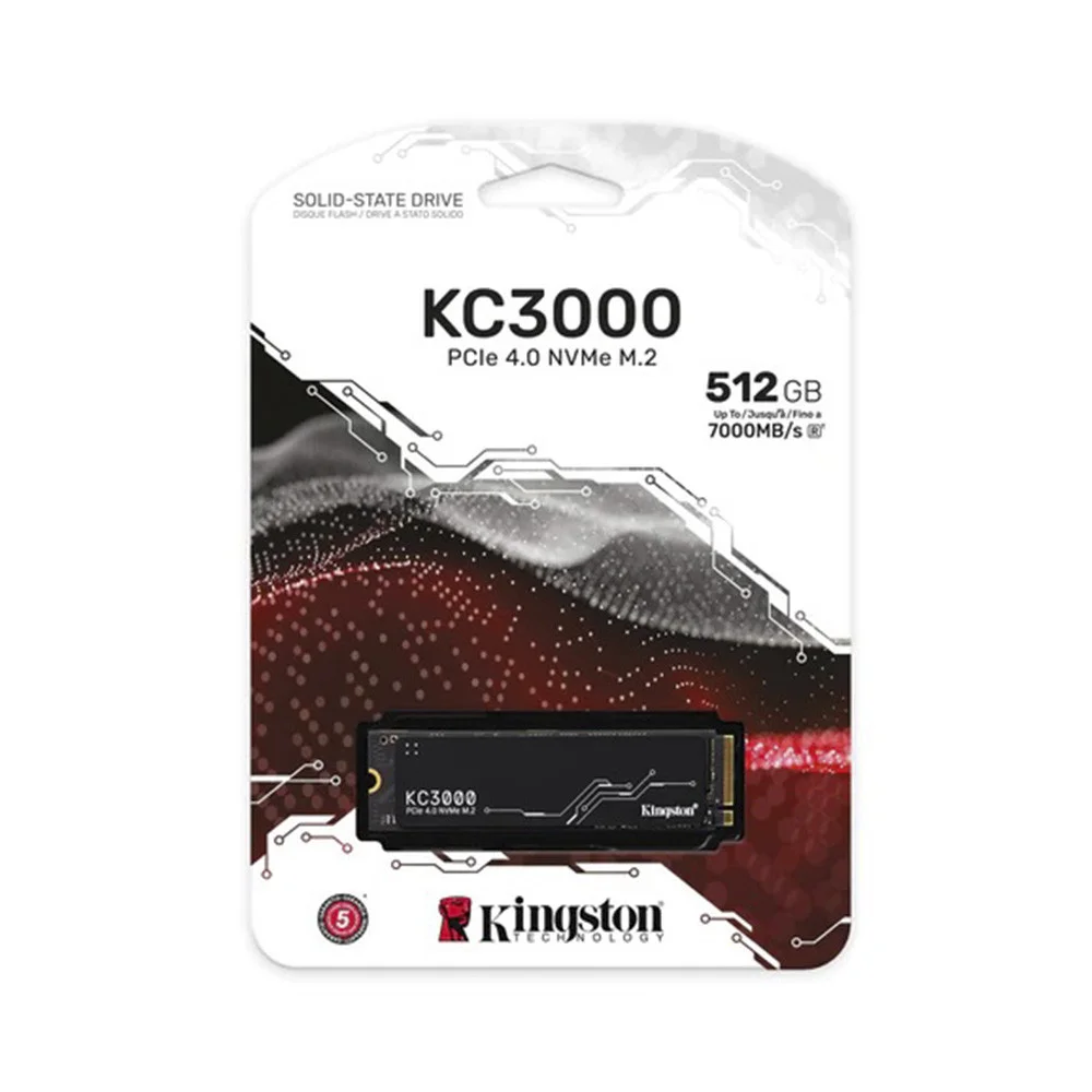 SSD Kingston Kc3000, 512GB, M.2 2280 Pcie, Nvme, Leitura: 7000MB/s E Gravação: 3900MB/s, Para Pc E Ps5 - Skc3000s/512g SSD Kingston Kc3000, 512GB, M.2 2280 Pcie, Nvme, Leitura: 7000MB/s E Gravação: 3900MB/s, Para Pc E Ps5 - Skc3000s/512g
