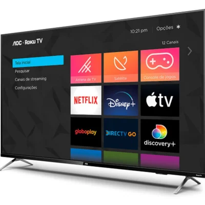 Smart TV 50 Polegadas Aoc DLED - VA 4K UHD, 4 HDMI, 2 USB, Wi-Fi, Linha Marrom - 50u6125/78g — foto 5