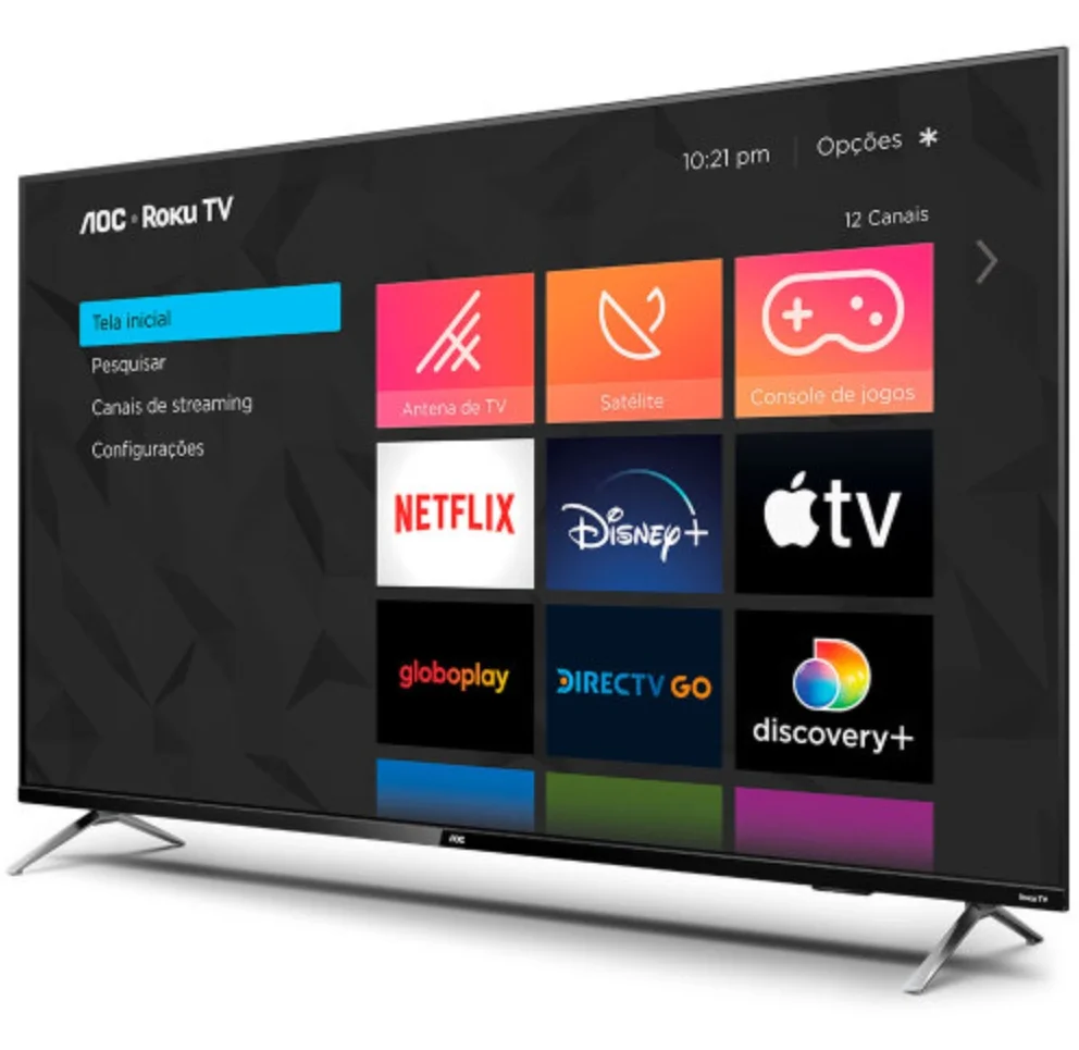 Imagem 2 de 5 do produto Smart TV 50 Polegadas Aoc DLED - VA 4K UHD, 4 HDMI, 2 USB, Wi-Fi, Linha Marrom - 50u6125/78g