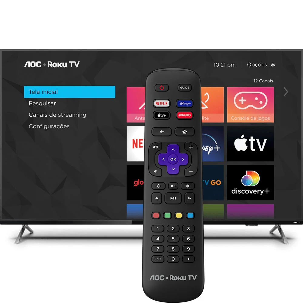 Imagem 4 de 5 do produto Smart TV 50 Polegadas Aoc DLED - VA 4K UHD, 4 HDMI, 2 USB, Wi-Fi, Linha Marrom - 50u6125/78g