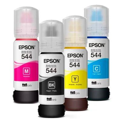 Kit Com 4 Refis De Tinta T544 Preto E Color T544520-4p