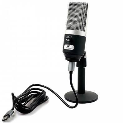 Microfone De Mesa Greika Podcast, USB, Para PC Ou Mac - GK-USM2