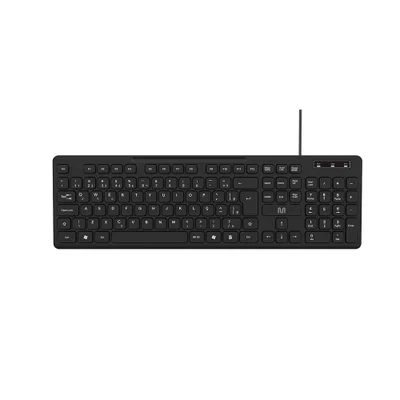 Teclado Com Fio, 3 Níveis, Ajustáveis, Teclas Silenciosas E Conexão USB, Preto - Tc144