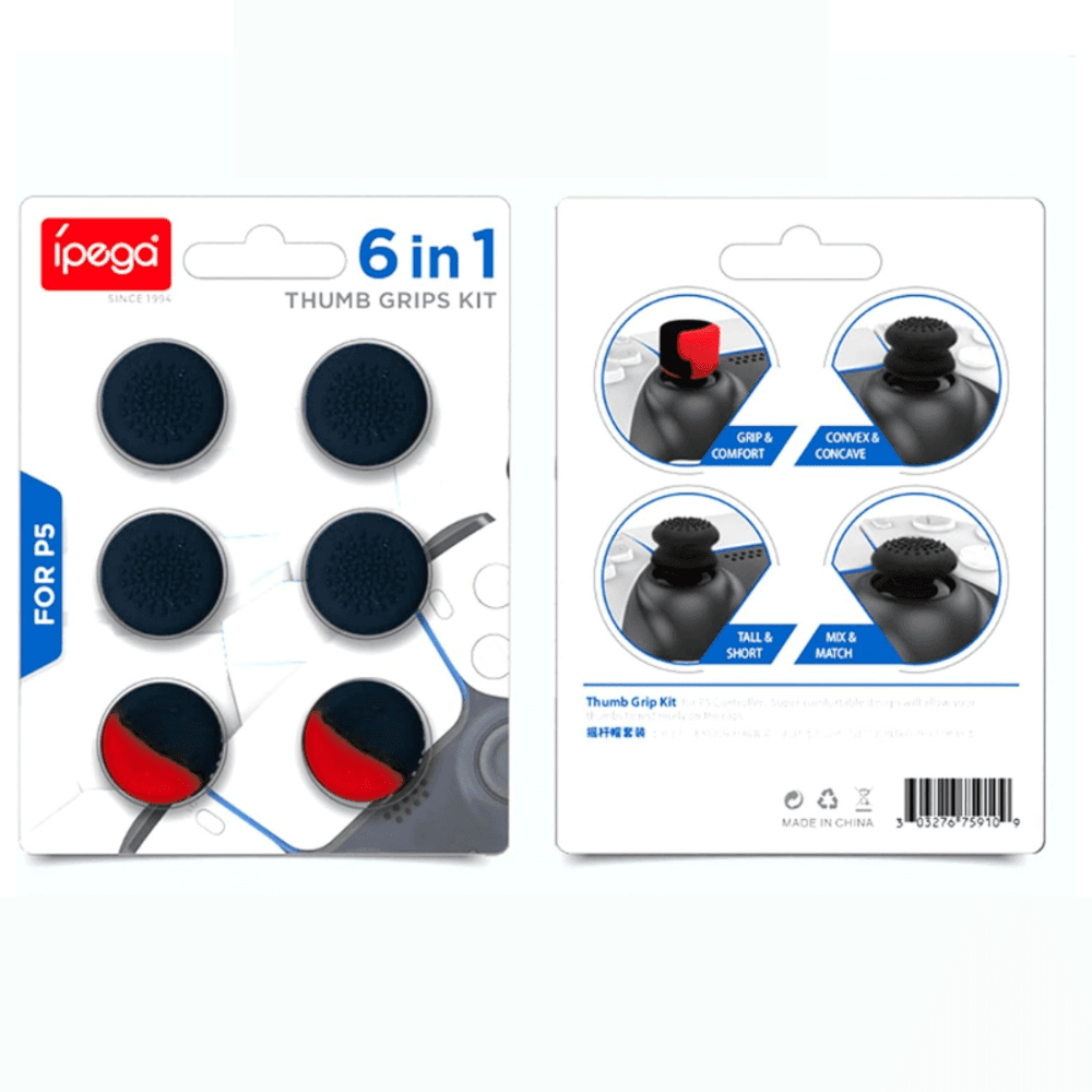 Imagem 2 de 5 do produto Kit 6 Grip Analógico Ipega, de Silicone para Xbox One Series S X