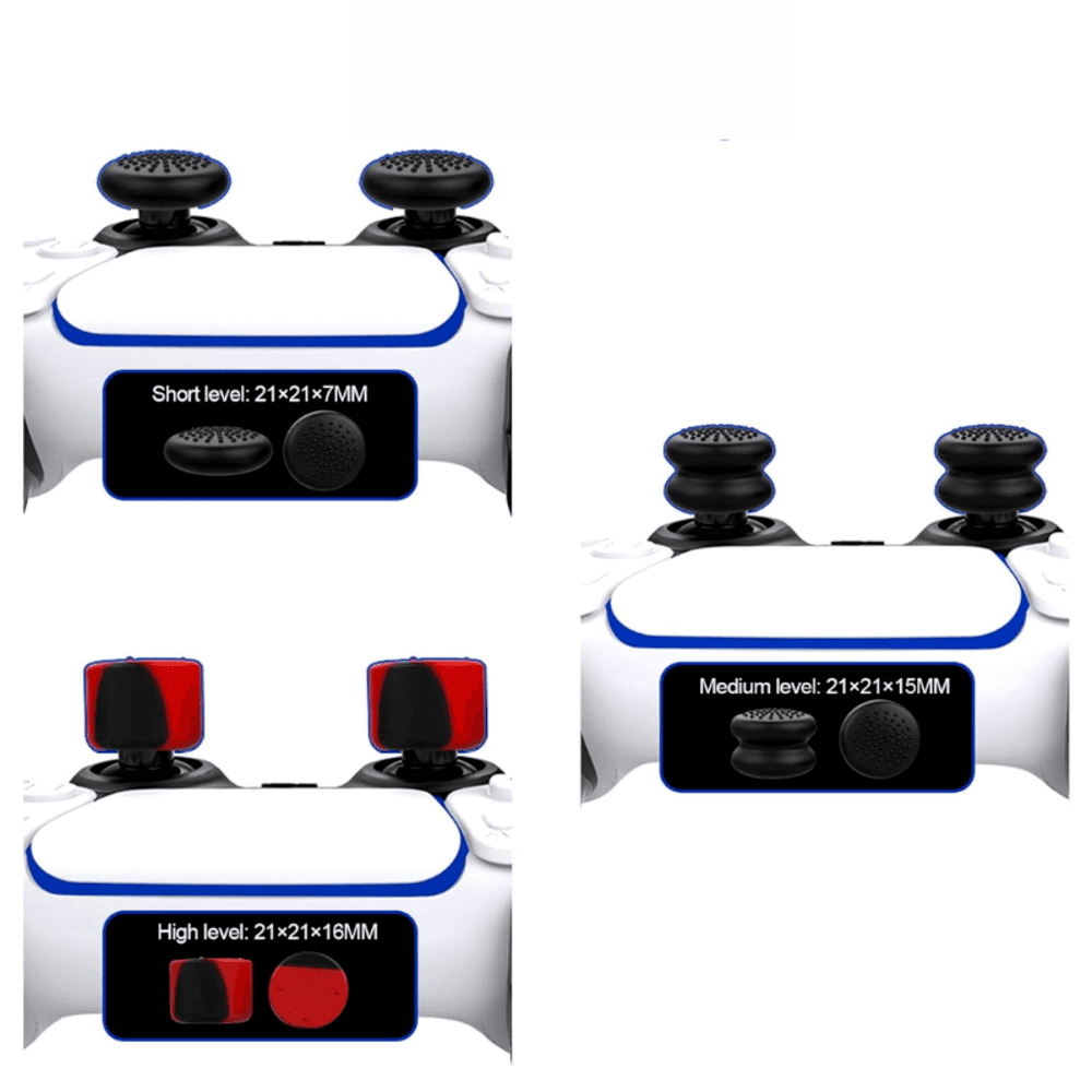 Imagem 3 de 5 do produto Kit 6 Grip Analógico Ipega, de Silicone para Xbox One Series S X