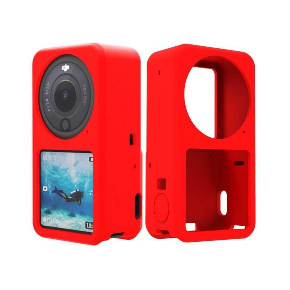 Imagem 2 de 5 do produto Capa De Silicone Telesin Para Dji Action 2 (coMBo) - Cor Vermelho
