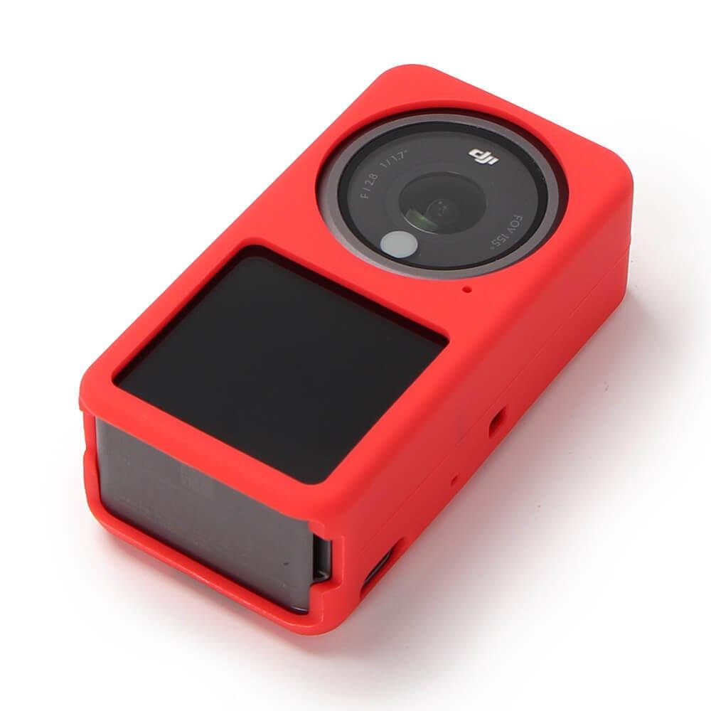 Imagem 3 de 5 do produto Capa De Silicone Telesin Para Dji Action 2 (coMBo) - Cor Vermelho