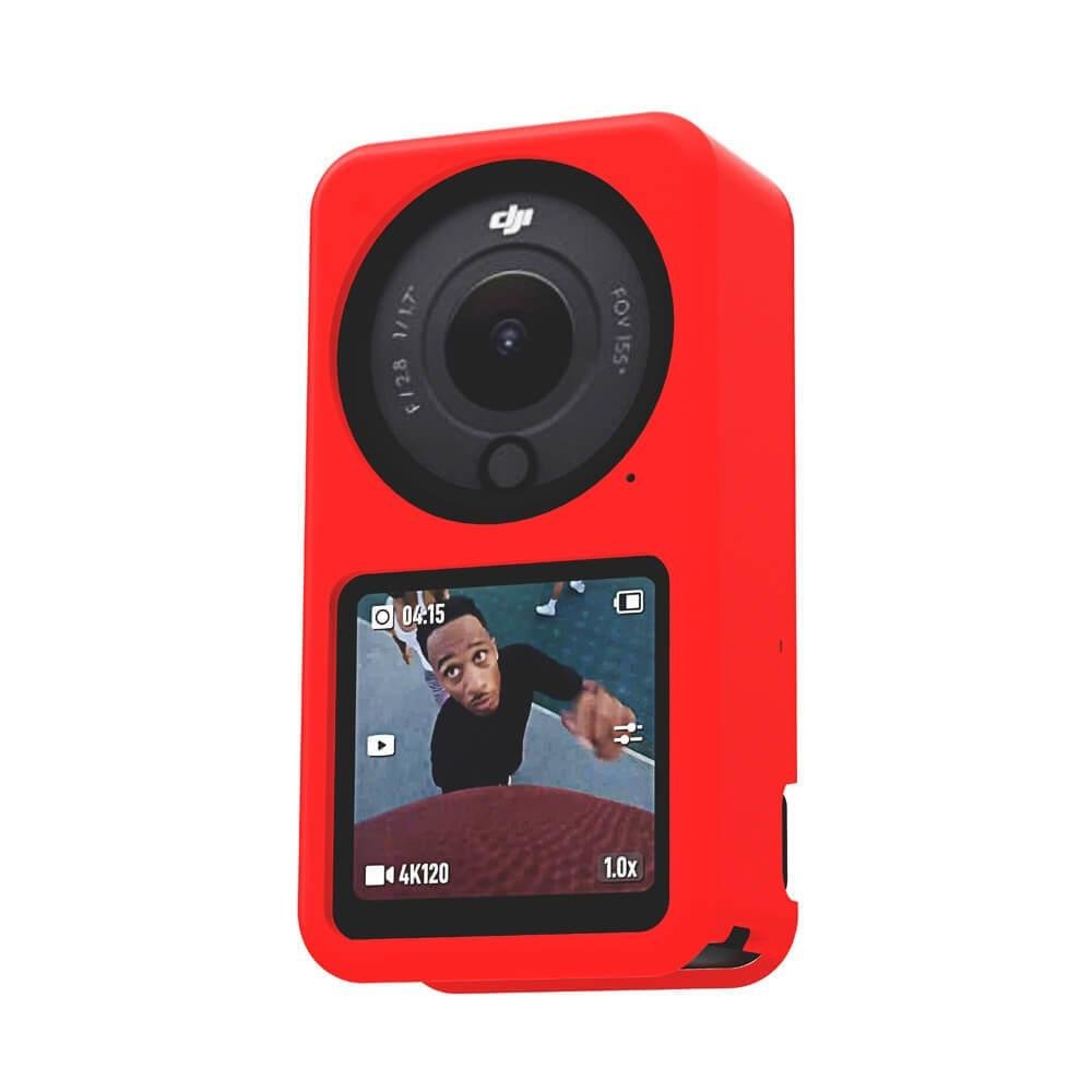 Imagem 4 de 5 do produto Capa De Silicone Telesin Para Dji Action 2 (coMBo) - Cor Vermelho