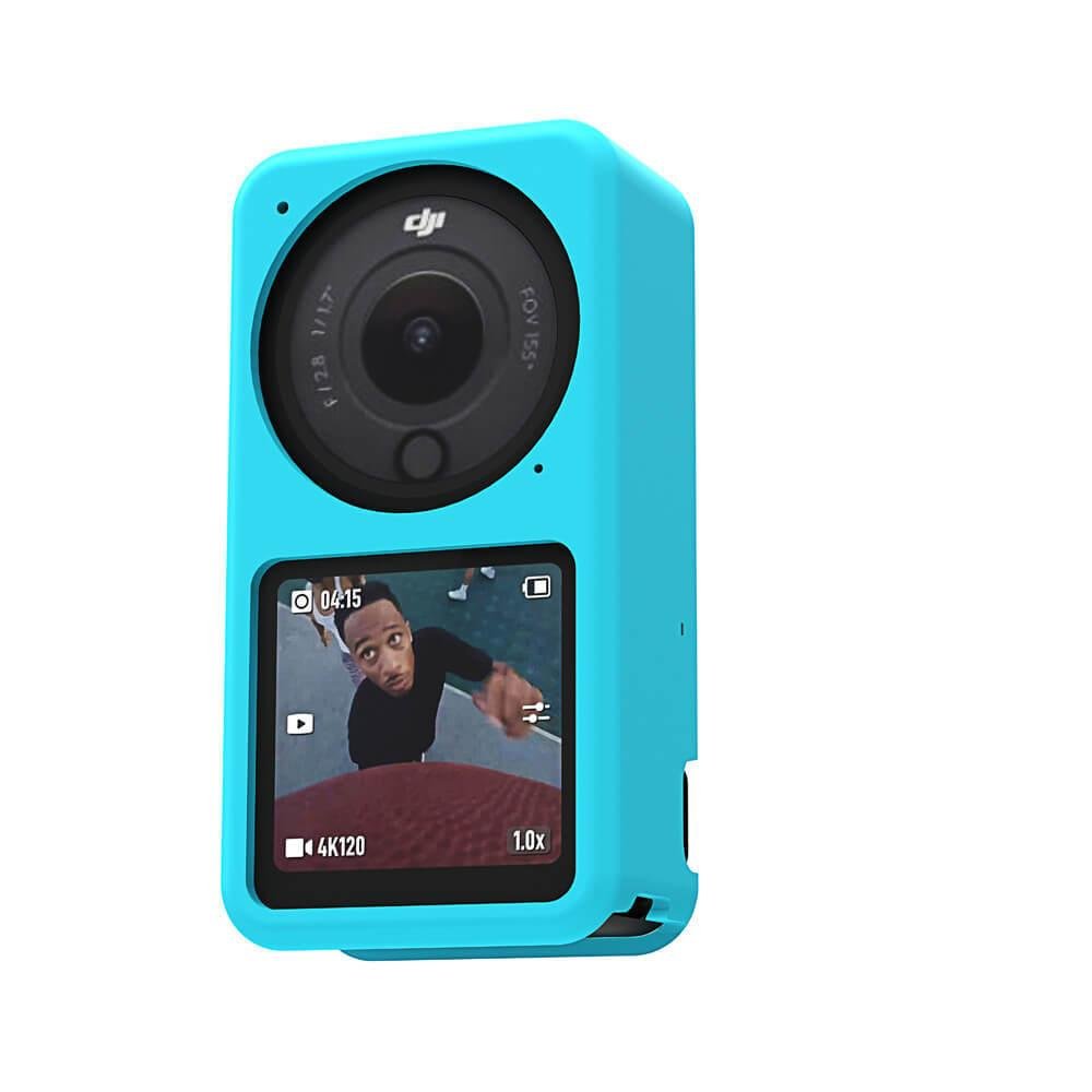 Imagem 2 de 5 do produto Capa De Silicone Telesin Para Dji Action 2 (coMBo) - Cor Azul