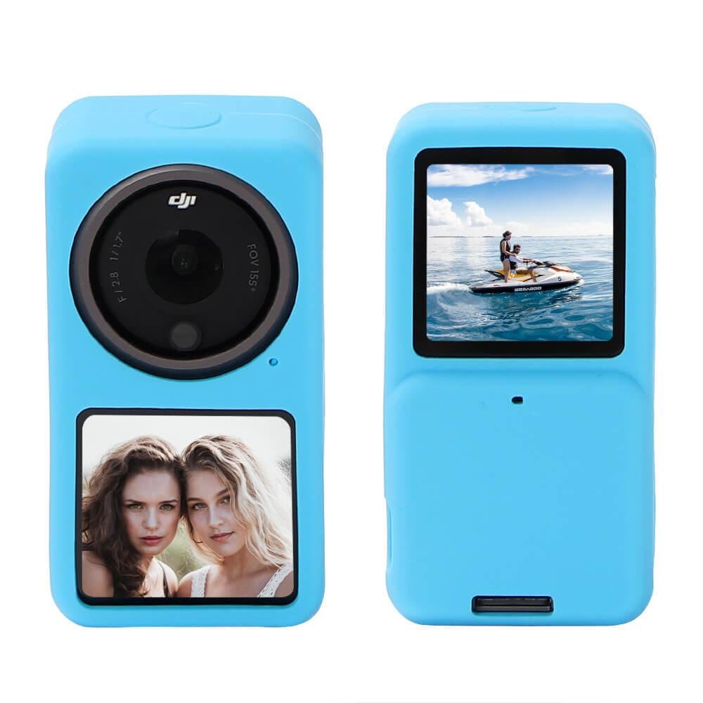 Imagem 3 de 5 do produto Capa De Silicone Telesin Para Dji Action 2 (coMBo) - Cor Azul