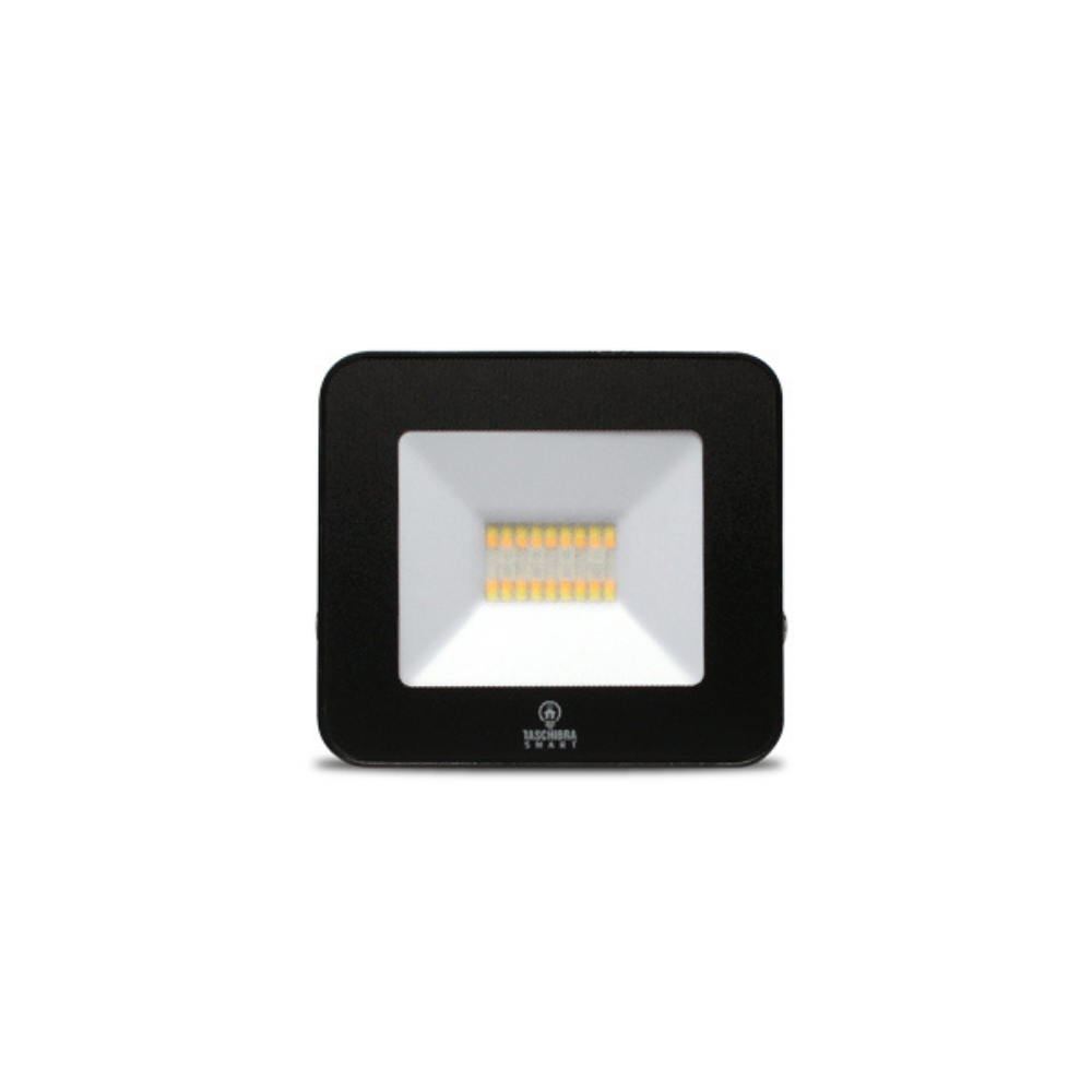 Refletor Taschibra, Smart Led, Wi-fi, 20w, Inteligente Cct+rGB, Preto - Bivolt