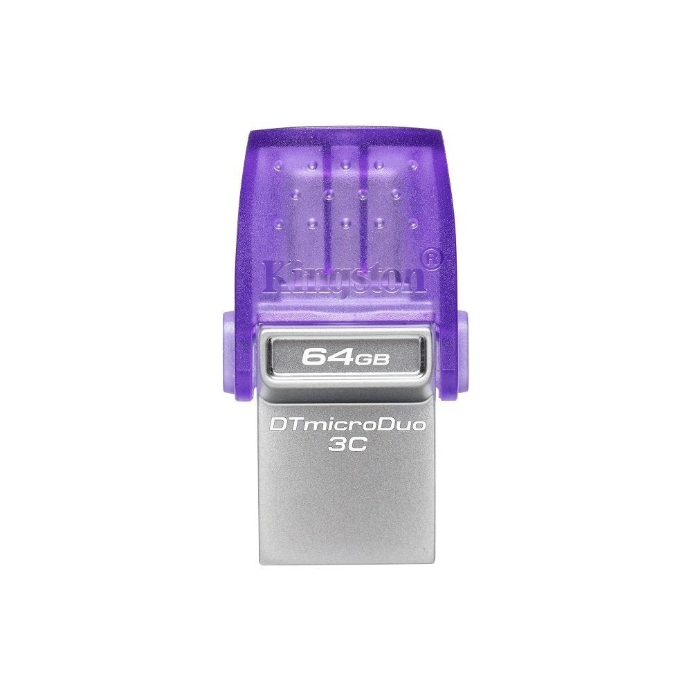 Pen Drive 64GB Kingston Datatraveler, USB 3.2, Microduo, Tipo C e Tipo A - DTDUO3CG3/64GB.