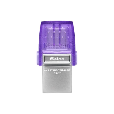 Pen Drive 64GB Kingston Datatraveler, USB 3.2, Microduo, Tipo C e Tipo A - DTDUO3CG3/64GB.