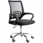 Cadeira De Office Fortt Lisboa Csf02-p, Até 120 Kg, Base Cromada Com Rodinha, Preta