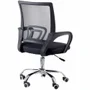 Cadeira De Office Fortt Lisboa Csf02-p, Até 120 Kg, Base Cromada Com Rodinha, Preta